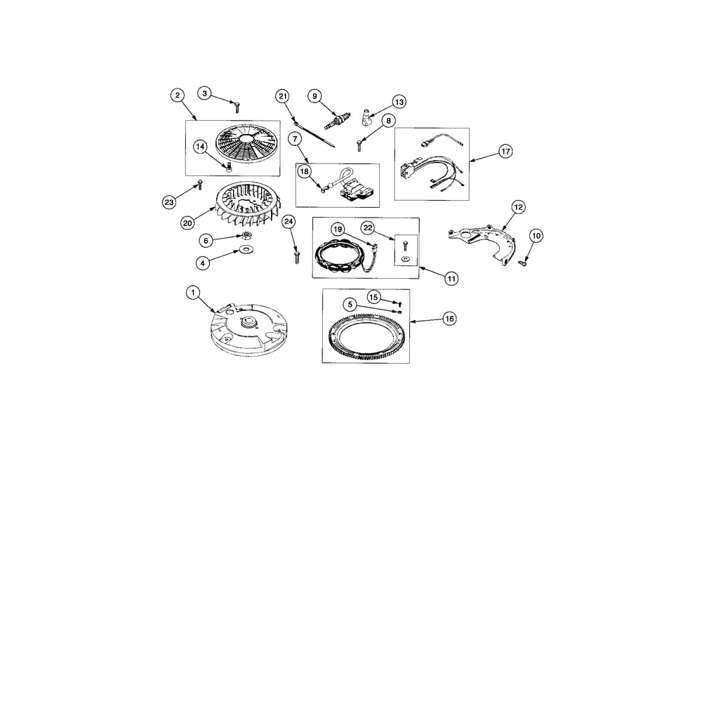 Flywheel And Electrical Diagram and Parts List for RZTSERIES  Cub Cadet Lawn Tractor